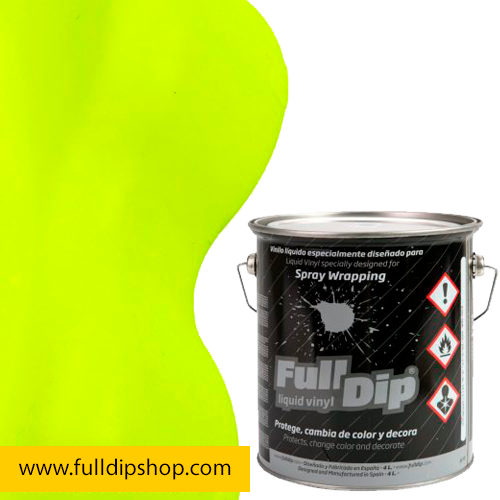Full Dip Jaune Fluo Mat Vinyle Liquide Pot 4 Litres