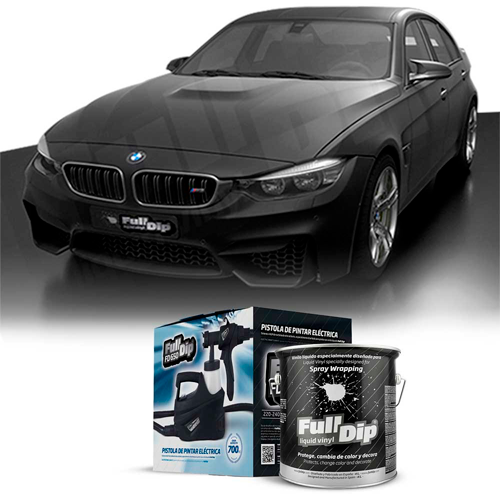 Full Dip 1 x Negro Solido 4 Litros + Pistola FD650