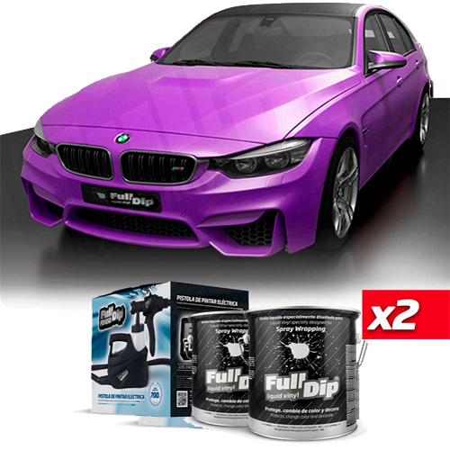 Full Dip 2 x Violeta Metalizado 4 Litros + Pistola FD650