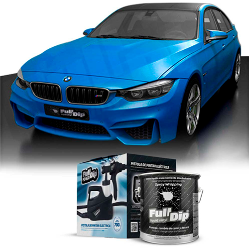 Full Dip 1 x Azul Metalizado 4 Litros + Pistola FD650